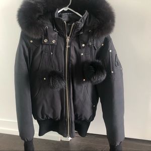 Authentic MooseKnuckle Black Debbie Bomber Jacket